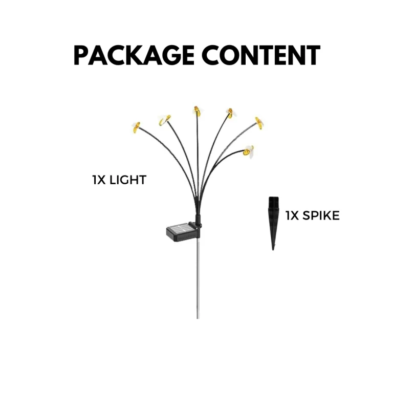 6 LED Honey Bee Solar Light 3