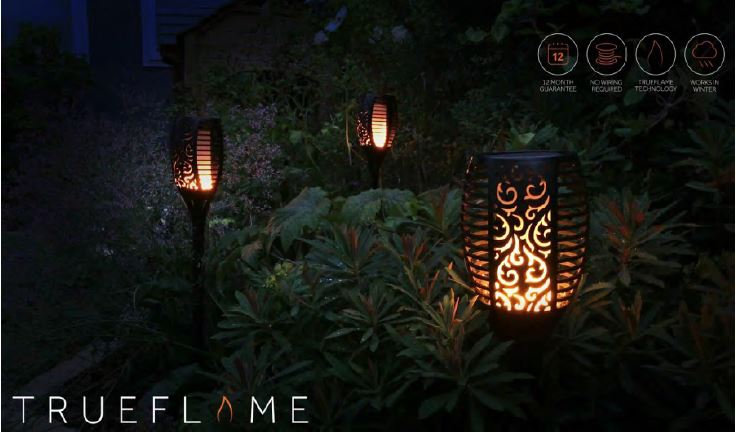 72 LED Flickering Flame Solar Garden Lamp 2