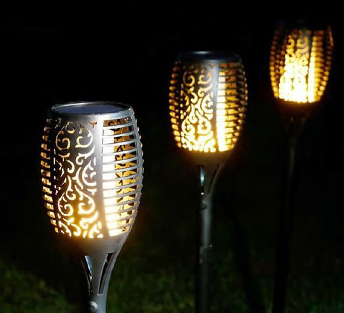 72 LED Flickering Flame Solar Garden Lamp 3