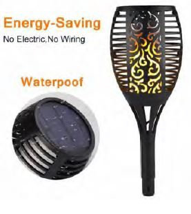 72 LED Flickering Flame Solar Garden Lamp 4