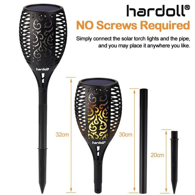 72 LED Flickering Flame Solar Garden Lamp 5