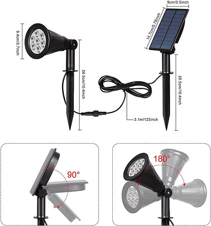 Color Changing 7 Led Waterproof Outdoor Garden Spot Light 5