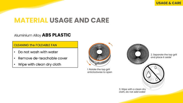 Foldable Rechargeable USB Fan 4