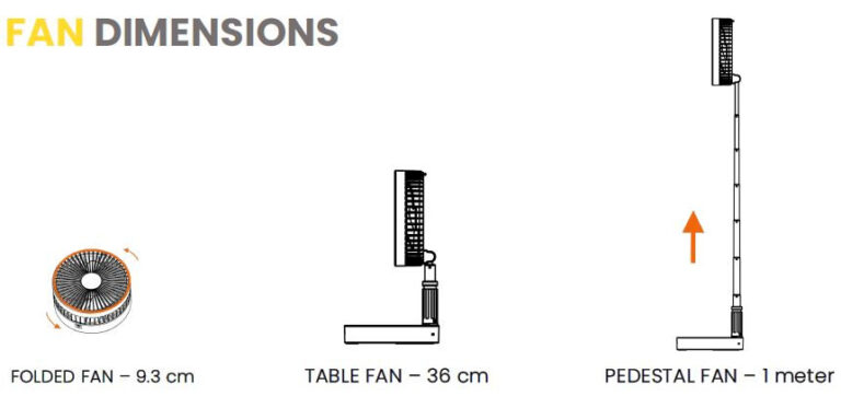 Foldable Rechargeable USB Fan 6