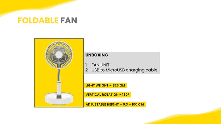 Foldable Rechargeable USB Fan 8