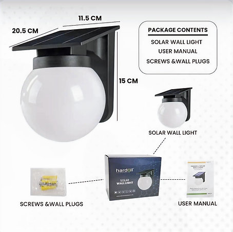 Solar Wall Light (Warm White) 5