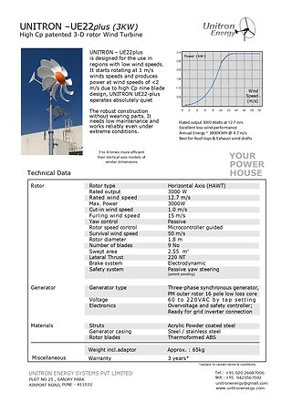UE22+ 3D Small Wind Turbine 5